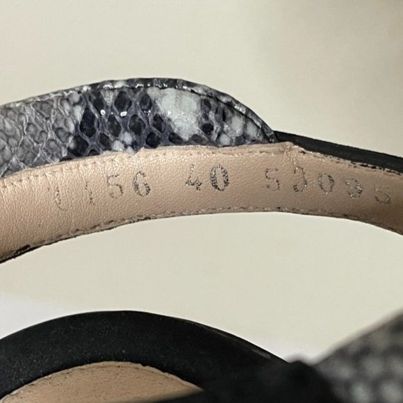 BeautiFeel Black and Gray Snake Print Sandals - Picture 5 of 6